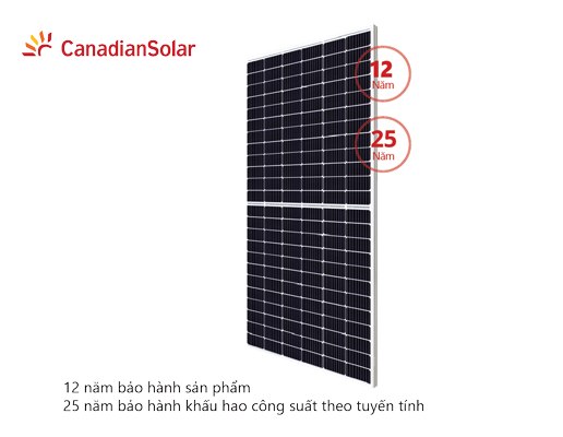 Tấm pin năng lượng mặt trời Canadian 550W